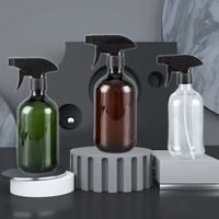 Bouteilles pulvérisatrices à gâchette en plastique PET personnalisées de 300 ml, rechargeables, avec buse à brume fine, pour le nettoyage, les salons de coiffure et l'emballage de produits capillaires