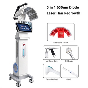 Máquina Profesional 5 en 1 de Terapia de Luz Roja de 650nm con Láser de Diodo para el Crecimiento del Cabello y Anti-Caída - Product Image 1