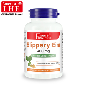 อาหารเสริมสลิปเปอร์อีม ได้รับการรับรองมาตรฐาน GMP ปราศจาก GMO ปราศจากกลูเตน ช่วยสุขภาพลำไส้และการย่อยอาหาร 400 มก. 120 แคปซูลสลิปเปอร์อีมสำหรับผู้ทานมังสวิรัติ - Product Image 1