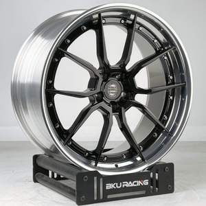 Bku sợi <span class=keywords><strong>carbon</strong></span> bánh xe 2 mảnh cho Chevrolet Corvette C7 C8 C6 C5 ZR1 Z06 19 20 21 22 inch Vành hợp kim giả mạo 5x120.65 bánh xe - Product Image 4