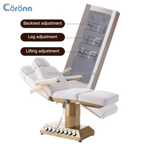 Lit de beauté électrique réglable de luxe pour <span class=keywords><strong>salon</strong></span> de beauté avec tabouret pour technicien - Product Image 4