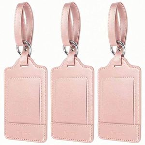 Juego de Etiqueta de Equipaje Antirrobo de Cuero de Lujo y Porta Pasaportes RFID con Patrón de Letras, Accesorios de Viaje Listos para Vender - Product Image 4