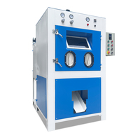 Machine de sablage de type tambour compact HENTO pour bouteilles de parfum/sablage de verre, moteur de sablage 550W, pistolet de sablage 2 pièces, 380V/50HZ