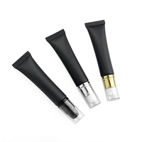 Vente en gros 15ML /20ML Tubes à presser pour brillant à lèvres Tube de lotion pour brillant à lèvres noir de marque privée emballage vide