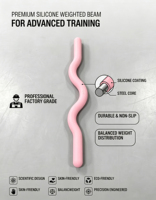 Barres d'haltères lestées de 15 lb, longueur 980 cm, application universelle, fitness à domicile, barres en acier recouvertes de silicone écologiques, unisexe
