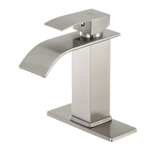 Ensemble de lavabo en acier inoxydable FRAP 201, robinet mélangeur eau chaude et froide à poignée unique, complet Y10713-US, construction en acier inoxydable durable - Product Image 3