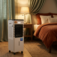 Refroidisseur d'air portable avec lumière, alimentation par batterie/électricité DC, faible bruit, économie d'énergie, pour le bureau et la maison