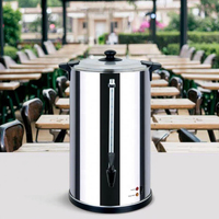 Urne à thé et café électrique commerciale en acier inoxydable avec contrôle de la température, capacité de 40 tasses, pour usage hôtelier et domestique