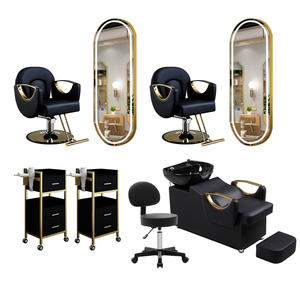 Chariot de salon noir au design moderne et robuste, chariot de travail pour la coupe de <span class=keywords><strong>cheveux</strong></span>, chariot de rangement pour salon de beauté, salon, hôtel - Product Image 1