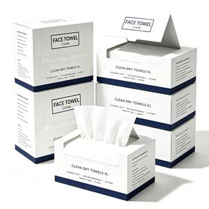 Serviettes nettoyantes jetables pour le visage en tissu non tissé/fibre végétale/biodégradable/coton HenSun, fabriquées sur mesure par notre propre usine. - Product Image 5