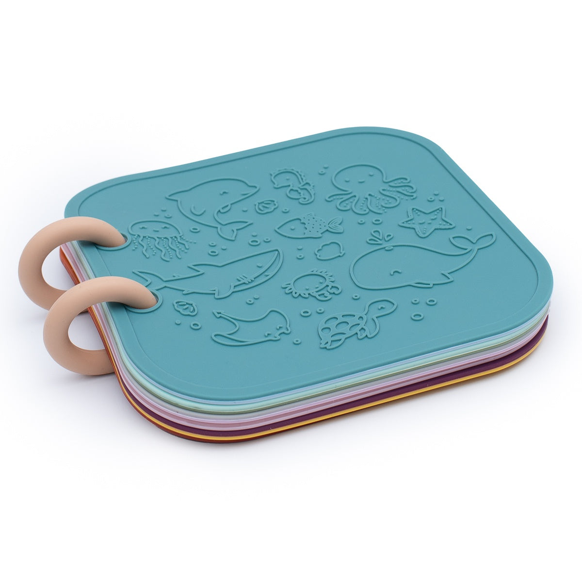 Силиконовая игрушка для ванны, без пластмассы, 12 цветных страниц