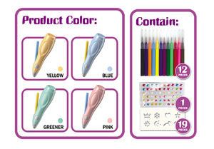 NEU Lernspiel zeug New Wash Aquarell Stift 3D Mal stift Zeichnung Spielzeug DIY Spray Air Pen Elektrisches Spray Zeichen werkzeug für Kinder - Product Image 6