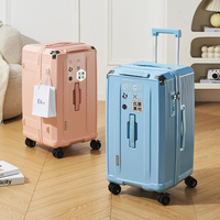 Valise de voyage à roulettes pour étudiants, approuvée par les compagnies aériennes, en PC, avec système de rebond automatique, anti-déformation, durable, couleur tendance, directement de l'usine, avec serrure TSA