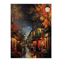 Peinture à l'huile numérique sur toile, thème Coin de Rue, à remplir soi-même, pour la guérison artistique, sans cadre, à suspendre pour salon, Lu Hua Art Moderne