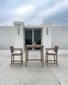 Muebles <span class=keywords><strong>de</strong></span> Teca <span class=keywords><strong>para</strong></span> Exteriores <span class=keywords><strong>de</strong></span> Diseño <span class=keywords><strong>de</strong></span> Fábrica, Estilo Resistente a la Intemperie, Asiento Alto con Reposabrazos, Barra <span class=keywords><strong>de</strong></span> <span class=keywords><strong>Patio</strong></span> <span class=keywords><strong>de</strong></span> <span class=keywords><strong>Madera</strong></span> Sólida - Product Image 2