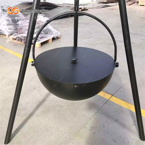 เตาบาร์บีคิวแบบขาตั้งโลหะสำหรับใช้งานกลางแจ้งพร้อมเตาไฟ - Product Image 3