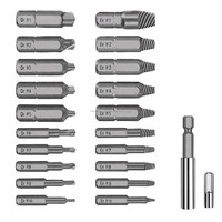 Ensemble d'extracteur de boulon dénudé HSS4241 outil d'extraction de goujon de vis cassé 22 pièces