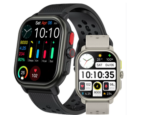 Montre connectée sportive <span class=keywords><strong>pour</strong></span> femmes P106 avec appels Bluetooth, écran AMOLED de 2,06 pouces, GPS, suivi des trajets, fréquence cardiaque, <span class=keywords><strong>oxygène</strong></span> sanguin, santé - Product Image 1