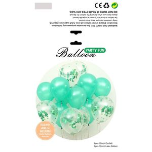 Set di palloncini di coriandoli fucsia da 12 pollici 10 pezzi decorazioni per il compleanno di nozze per Baby Show e cabine fotografiche - Product Image 1
