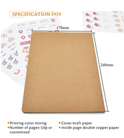 Autocollants de Journal planificateur à conception personnalisée, livre à couverture souple en pointillés A4, carnet d'étudiant, pas de livre pour un usage quotidien