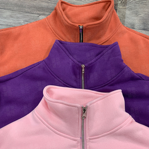 <span class=keywords><strong>Felpa</strong></span> di spugna francese ricamata su misura <span class=keywords><strong>con</strong></span> <span class=keywords><strong>cerniera</strong></span> all'ingrosso di alta qualità mezza Zip <span class=keywords><strong>verde</strong></span> felpe - Product Image 5