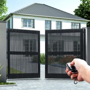 Porte d'entrée principale automatique en métal, design de clôture double en aluminium - Product Image 6