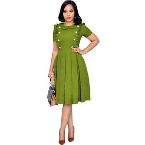 Vêtements Femme Grande Taille Robe Décontractée Imprimée à Manches Courtes - Product Image 3