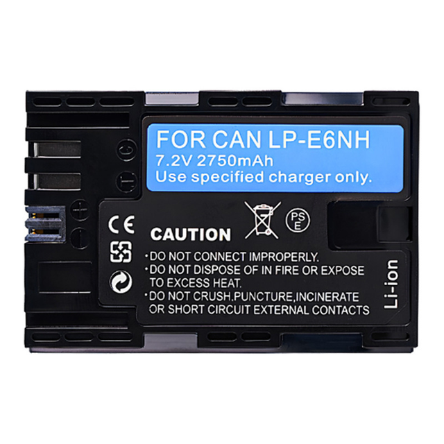 REAL CAP Replacement Battery LP-E6 LP-E6N LP-E6NH for Canon Camera EOS 5D2 5D3 5D Mark 6D2 80D 7D R5 R6 90D Digital Battery OEM