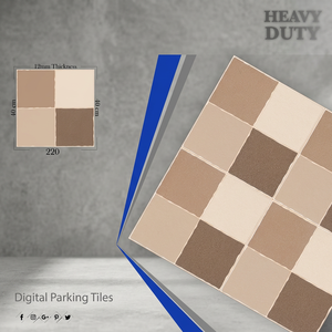 Carreaux de parking en porcelaine émaillée numérique gaufrée antidérapants 400x400mm, robustes, pour revêtement de sol extérieur rustique - Product Image 4