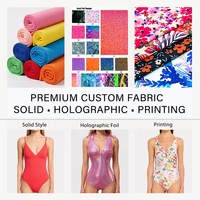 Muestra gratis Mystic Shiny Green Deluxe Foggy Metallic Foil Nylon Spandex Tela Ropa de playa Rave Festivals Wear Bra Traje de baño Tela