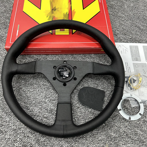Volant de course pour modification de voiture de sport, modèle universel en cuir de 14 pouces avec espacement des trous de 70 mm - Product Image 2