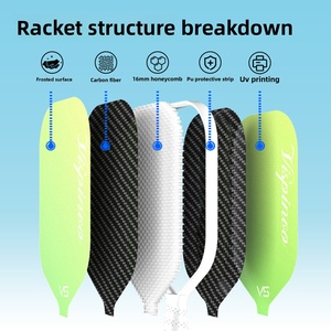 Pala de Pickleball de <span class=keywords><strong>Fibra</strong></span> de Carbono T700 de 16 mm de Grosor, Superficie Esmerilada, Prensada en Caliente, Estándar USAPA, Pala Profesional para Torneos - Product Image 3