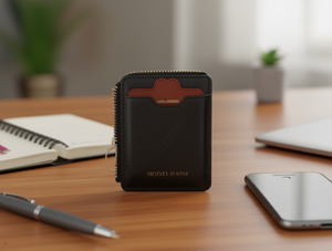 Zipper <b>Card</b> <b>Holder</b> 4 Inch PU Leather Minimalist Credit <b>Card</b> Wallet - Product Image 2