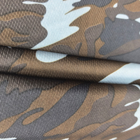 Tissu maille respirant 170 GSM en polyester 100 % à motif camouflage imprimé, type œil-de-perdrix, pour shorts de sport et vêtements de sport