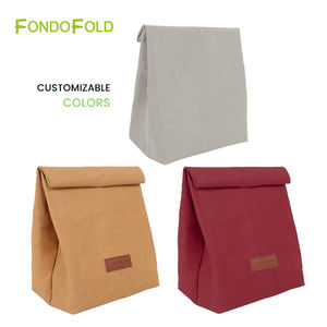 Fiambrera de lona encerada plegable, suave y portátil, multifuncional - Product Image 6