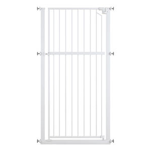 Easy Walk Thru Pet Tür Massiv metall Tor Tür Treppe Umwelt freundliches Stahl material Hunde Höhe Verstellbarer Druckknopf Haustier - Product Image 1