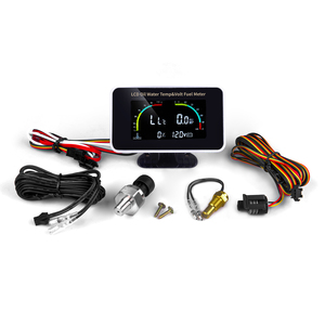 Indicatore Universale 4-in-1 per Auto 12V/24V con Display LCD: Pressione Olio, Voltmetro, Temperatura Acqua, Carburante, Sensore Temperatura 10mm per Auto e Camion - Product Image 2