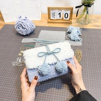 Bolsos de hombro DIY tejer ganchillo Crossbag materiales hecho a mano monedero Kit de costura para proyectos de bordado de manualidades DIY