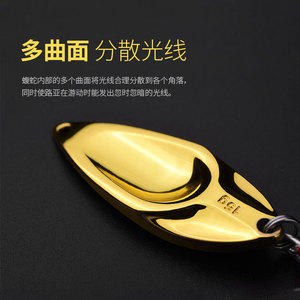 Viper Spinner Lure Gold Zinc Alloy Triple Hook Freshwater Fishing Tackle Reservoir Pond Bait - Product Image 3