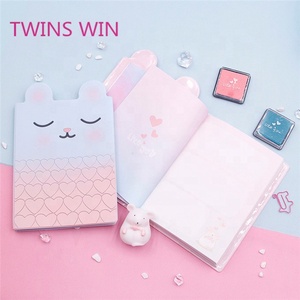 Kawaii — <span class=keywords><strong>ensemble</strong></span> de papeterie en <span class=keywords><strong>cuir</strong></span> avec imprimés d'animaux, carnet de notes et couvercles, cadeau d'usine, multifonctionnel, pour l'école, tendance 2020, 390 - Product Image 4