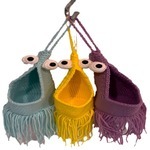 Porte-plantes en crochet, monstres suspendus, extraterrestres tricotés à la main, porte-plantes pour voiture, porte-plantes pour miroir, porte-plantes suspendus