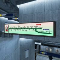 Módulo TFT-LCD para Exteriores de 48 Pulgadas con Clasificación IP65 y Animación para Mapas Dinámicos de Rutas en Metro y Ascensor