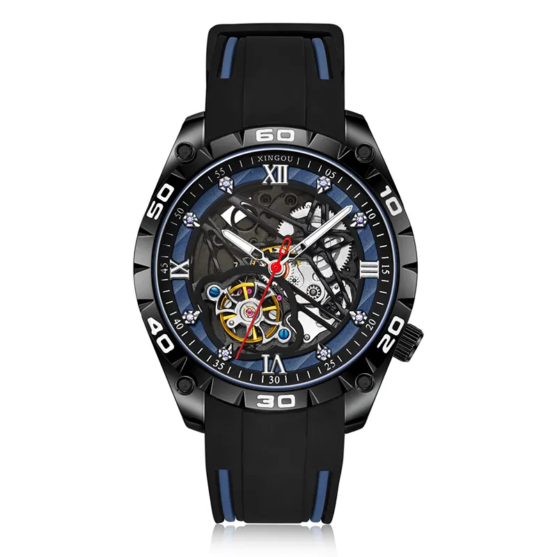 Erkek moda mekanik saatler iş otomatik kol saati XINGOU aydınlık tasarımcı saat reohombre De Hombre yeni 2023