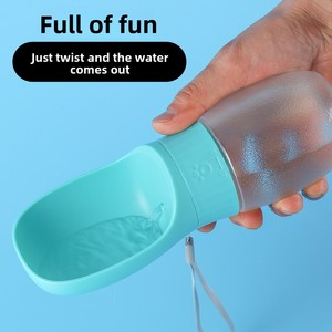 <span class=keywords><strong>Bottiglia</strong></span> d'Acqua Portatile per Cani e Gatti, Ecologica, Impermeabile, in Plastica per Alimenti, 500ml, con Dispenser e Ciotola per Esterni - Product Image 4