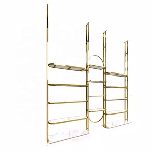Étagère de présentation murale réglable en acier inoxydable moderne, idéale pour l'affichage de vêtements – Vente chaude en usine - Product Image 6