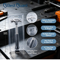 Emballage personnalisé en blister pour marteau, plateau transparent en PET, protection d'outils, taille et forme personnalisées