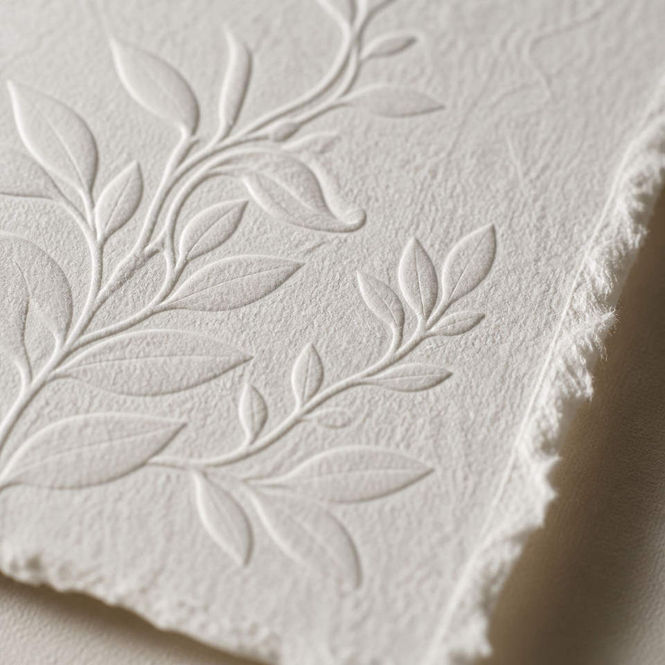 Custom Cotton Paper Wedding Invitation Blind Deboss Letterpress ...