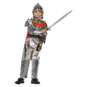 Costume de chevalier argenté pour garçon et enfant, Costume de guerrier courageux européen, déguisement de carnaval d'halloween, déguisement - Product Image 4