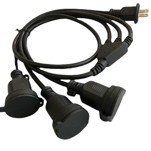 สายพ่วง 3 ช่องเสียบ ปลั๊ก Nema กันน้ำ IP65 สำหรับใช้งานกลางแจ้ง สาย PVC ชนิด SJTOW - Product Image 1