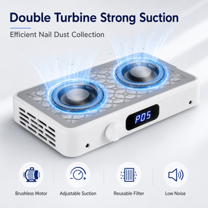 Colector de <span class=keywords><strong>Polvo</strong></span> de Uñas con Doble Turbo y Sin Escobillas, Aspiradora de Uñas de Alta Succión con 5 Velocidades y Pantalla LED para Salón de Uñas, Fábrica OEM - Product Image 1